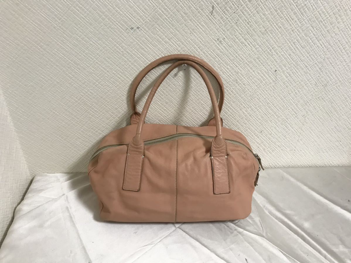 本物マーガレットハウエルアイデアMARGARET HOWELL idea本革レザートートハンドバッグミニボストンビジネスバックピンク旅行トラベル日本製拍卖