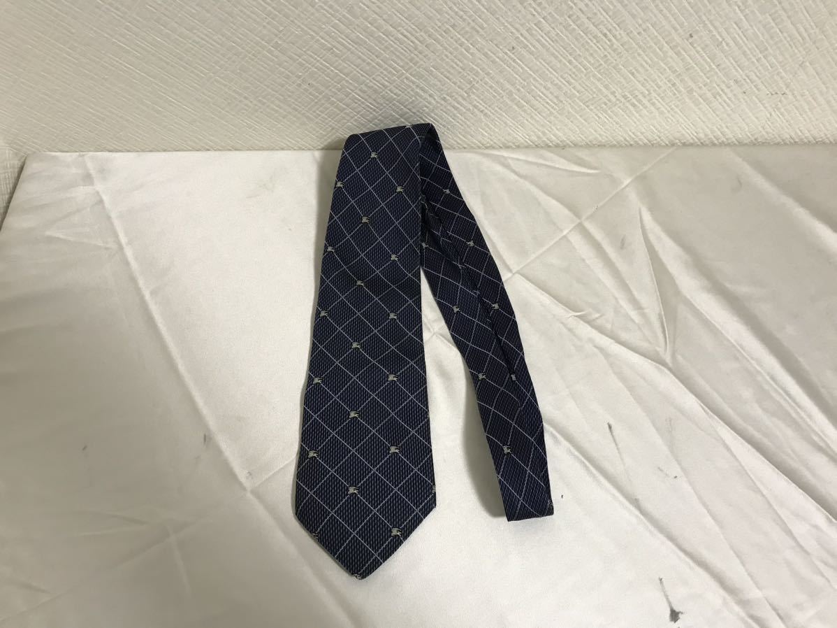 本物バーバリーロンドンBURBERRYロゴシルクネクタイメンズトラベル旅行スーツアメカジサーフミリタリー日本製紺ネイビー柄拍卖