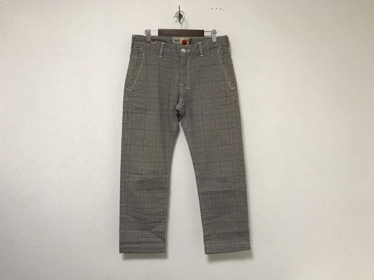 本物ノティファイNotifyコットンストレッチチェック柄ワークパンツミリタリーサーフアメカジビジネススーツメンズアメカジグレー29S日本製拍卖