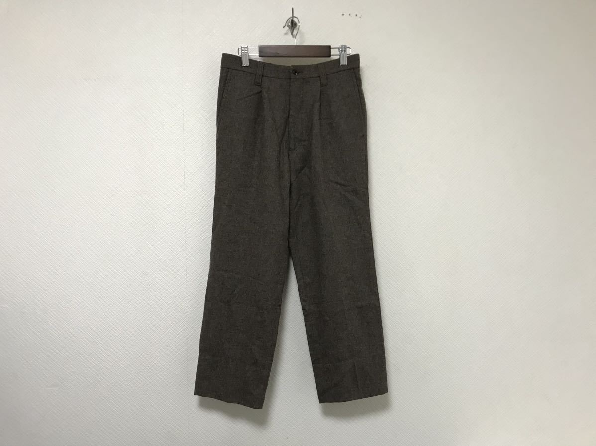 美品本物ポールスミスPS PAULSMITHウールスラックスパンツミリタリーサーフアメカジビジネススーツメンズ茶ブラウンM日本製拍卖