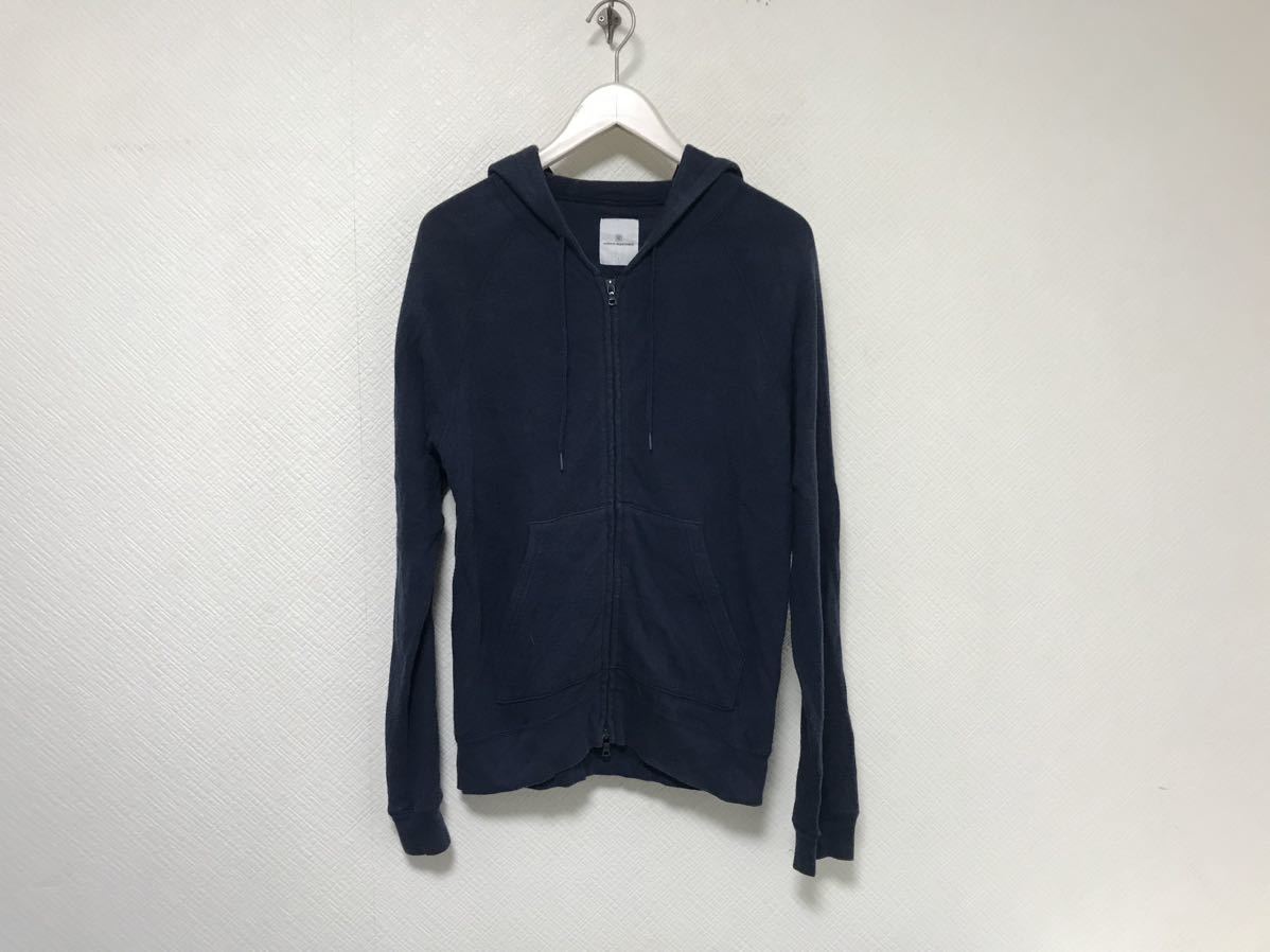 本物ユニフォームエクスペリメントuniformexperimentソフコットンニット長袖セーターパーカーメンズアメカジミリタリービジネススーツ紺1S拍卖