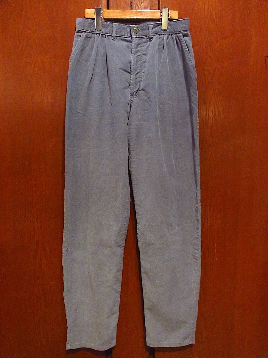 ビンテージ80's●Leeコーデュロイツータックパンツグレー実寸W68cm●230217c5-w-pnt-ot-w27 1980sリーボトムスレディース拍卖