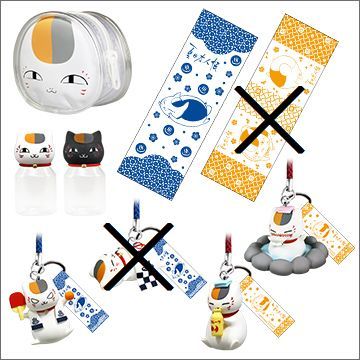 ガチャガチャ 夏目友人帳 ニャンコ先生 湯けむり温泉コレクション フィギュアストラップ 手ぬぐい ポーチ 6種セット拍卖