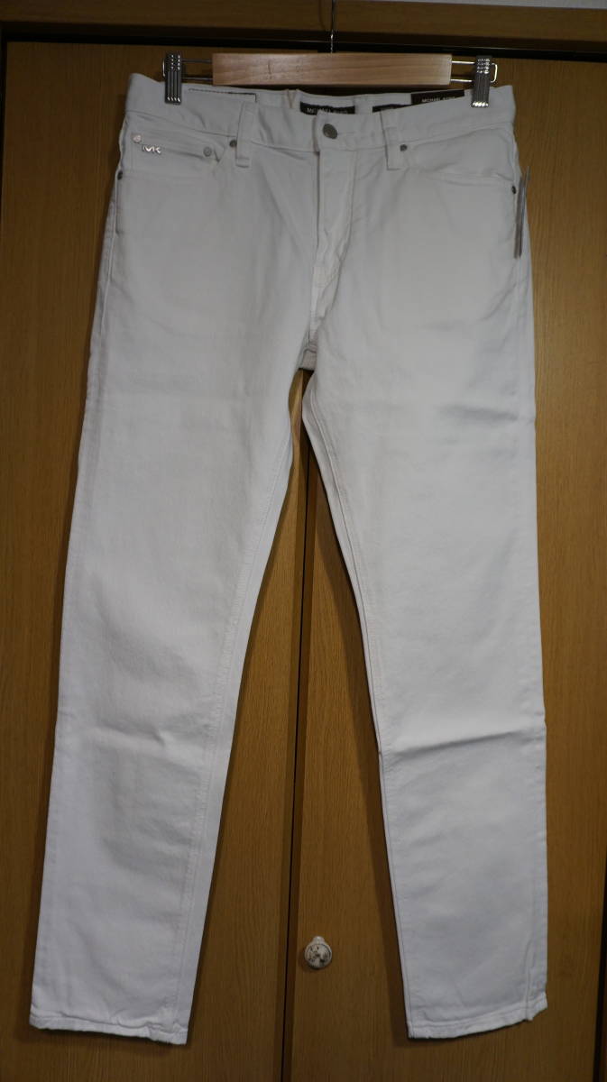 【新品未使用】MICHAEL KORS マイケルコース ホワイトデニム 【サイズ30/30】ストレッチ ホワイトジーンズ デニムパンツ拍卖