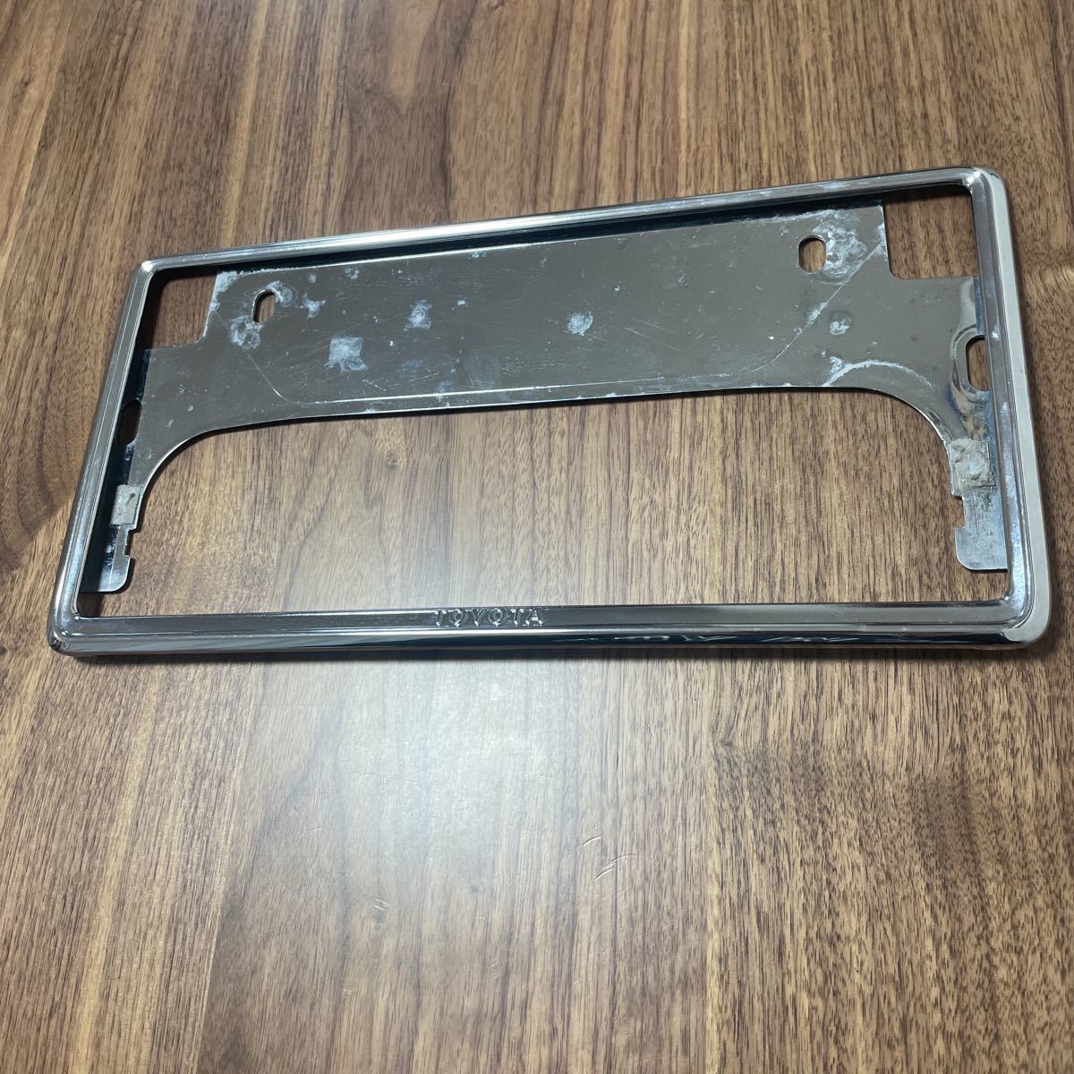 トヨタ ナンバー プレート フレーム 枠 メッキ 乗用車 小型 トラック TOYOTA 1枚拍卖