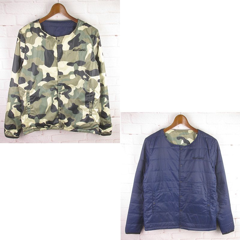 LFJ21267 WILDTHINGS ワイルドシングス リバーシブル プリマロフト ノーカラー ジャケット S拍卖
