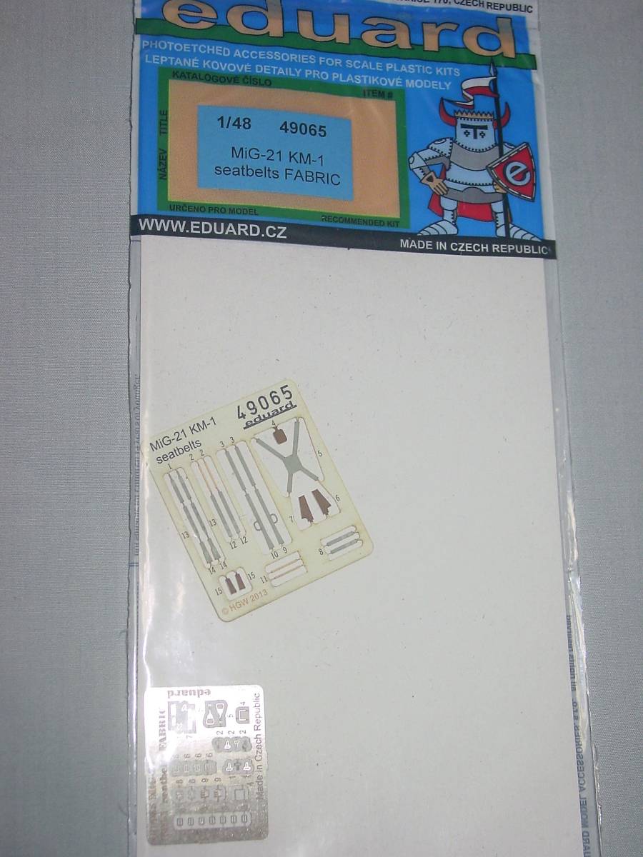 エデュアルド 1/48 WWII ソビエト ソ連 ロシア ミグ21 シートベルト エッチング Eduard 49065 Seatbelts Soviet Union MiG-21 KM-1 FABRIC拍卖
