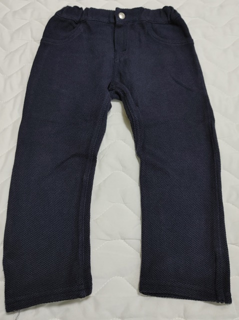 24m/86㎝ PETIT BATEAU プチバトー 長ズボン スナップ 紺色拍卖