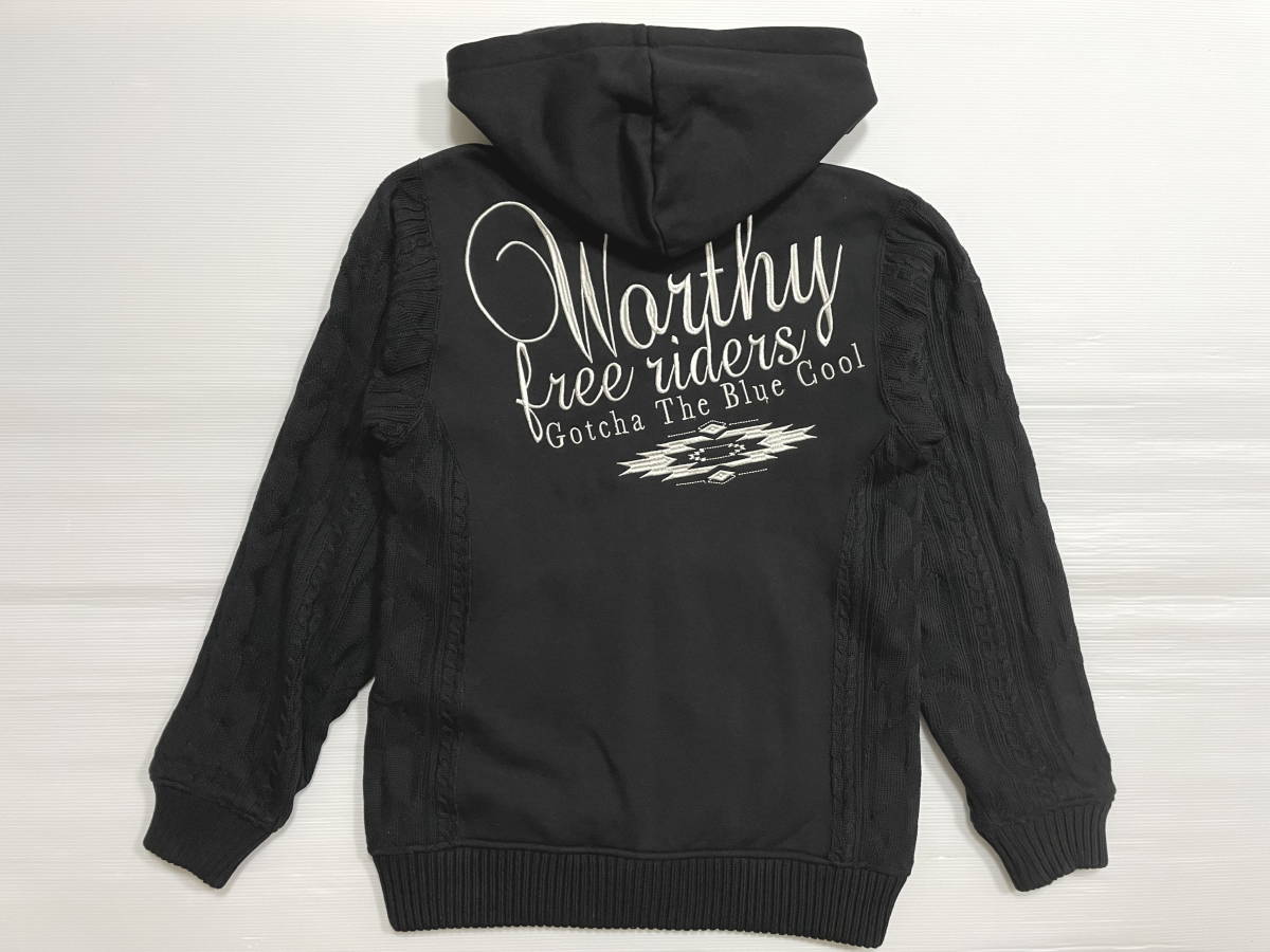 新品 ガッチャ GOTCHA フルジップパーカー 2WAY フード収納 スウェットジャケット 背中ビッグロゴ デカロゴ ストレッチ 石瀬5090拍卖