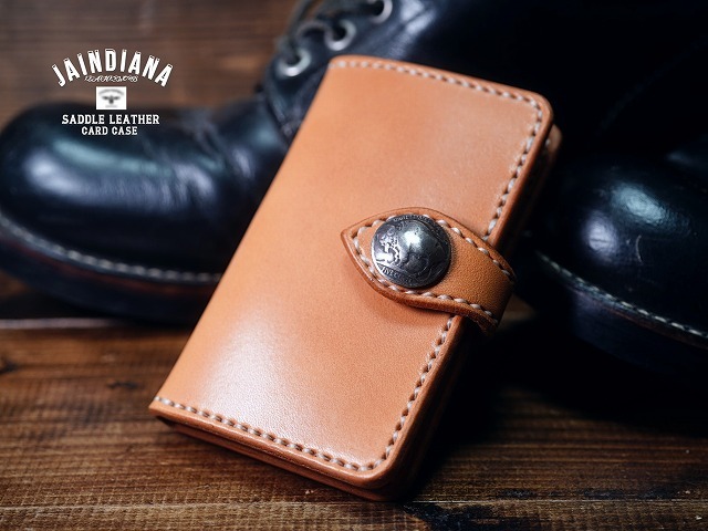 (展示品アウトレット)サドルレザー ハンドメイド カードケース拍卖