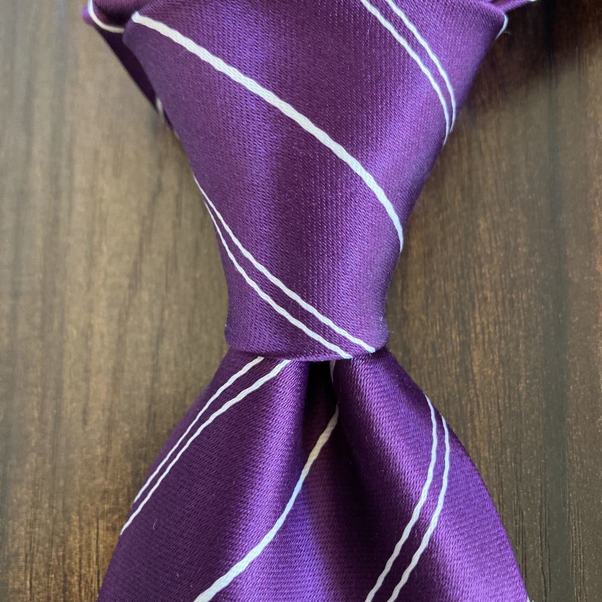 THE TIE INTERNATIONAL ネクタイ パープル ストライプ拍卖