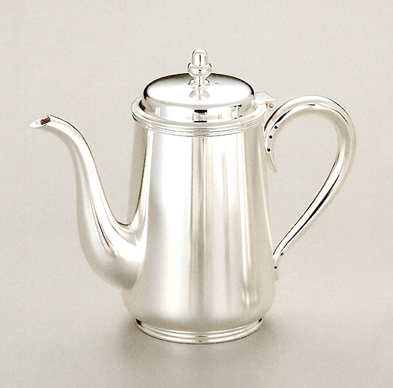 早川シルバー東型コーヒーポット5人用約770cc洋白ニッケルシルバーホテル・レストラン等のご使用高級食器日本工業規格3種銀鍍金日本製拍卖