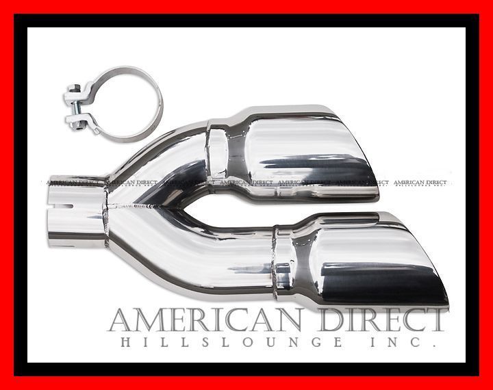 【100パイ/入口 70パイ】汎用 ステンレス デュアルマフラーカッター シボレー キャデ GMC フォード ダッジ ジープ クライスラー アメ車拍卖