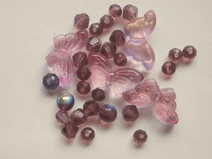 ガラスビーズ★蝶々★タイプ B★パープル系★E拍卖