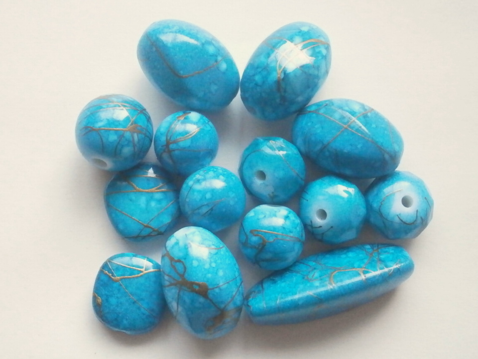 アクリル★ライン入り★ミックス★タイプ A★ブルー★B拍卖