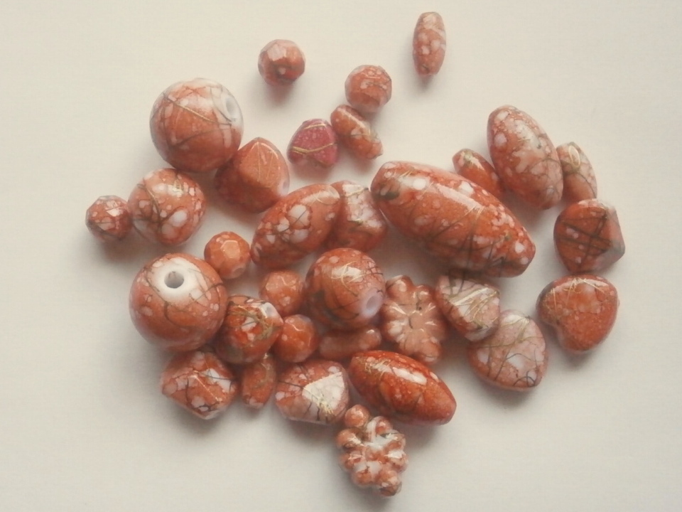 アクリル★ライン入り★ミックス★タイプ A★オレンジ★B拍卖