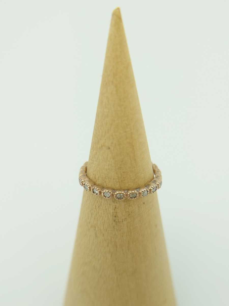 agete ダイヤモンド リング ♯3 k10 pg拍卖