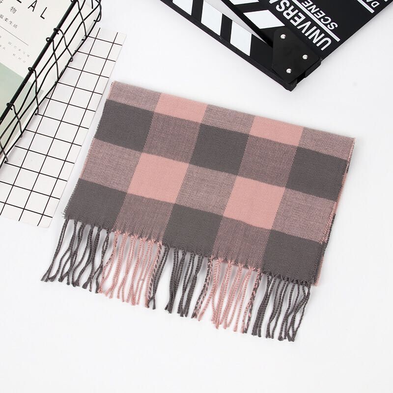 送料無料★即納 新品 しっとり 柔らか チェック柄 ストール マフラー★F拍卖