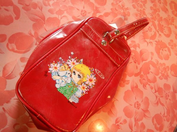 ハンドーバッグ 012002かわいい花のスーザ 細野みち子 24X13D6CMMADE IN JAPAN 日本製 昭和レトロ拍卖