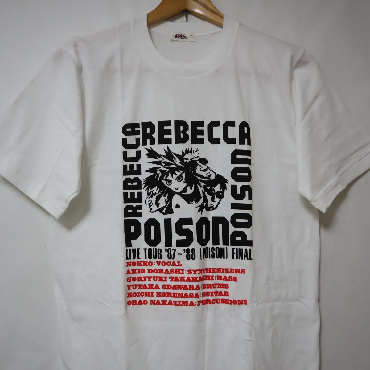 未使用品 レベッカ Rebecca POISON FINAL tシャツ LIVE TOUR '87-'88 M (検索 ビンテージ バンド コンサート NOKKO ARCHIVES アーカイブス拍卖