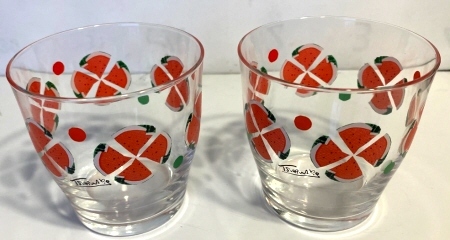 即決!「スイカ柄グラス」2個セットA拍卖