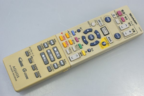 <<送料無料>> シャープ HDD DVDリモコン GA512PA 動作OK拍卖