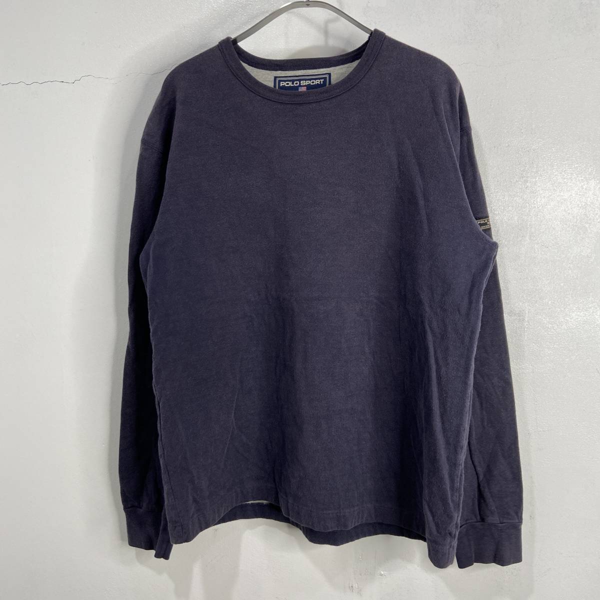 ☆送料無料☆Ralph Lauren☆POLO SPORT☆クルーネックロンT☆メンズM☆90s☆星条旗☆B23拍卖