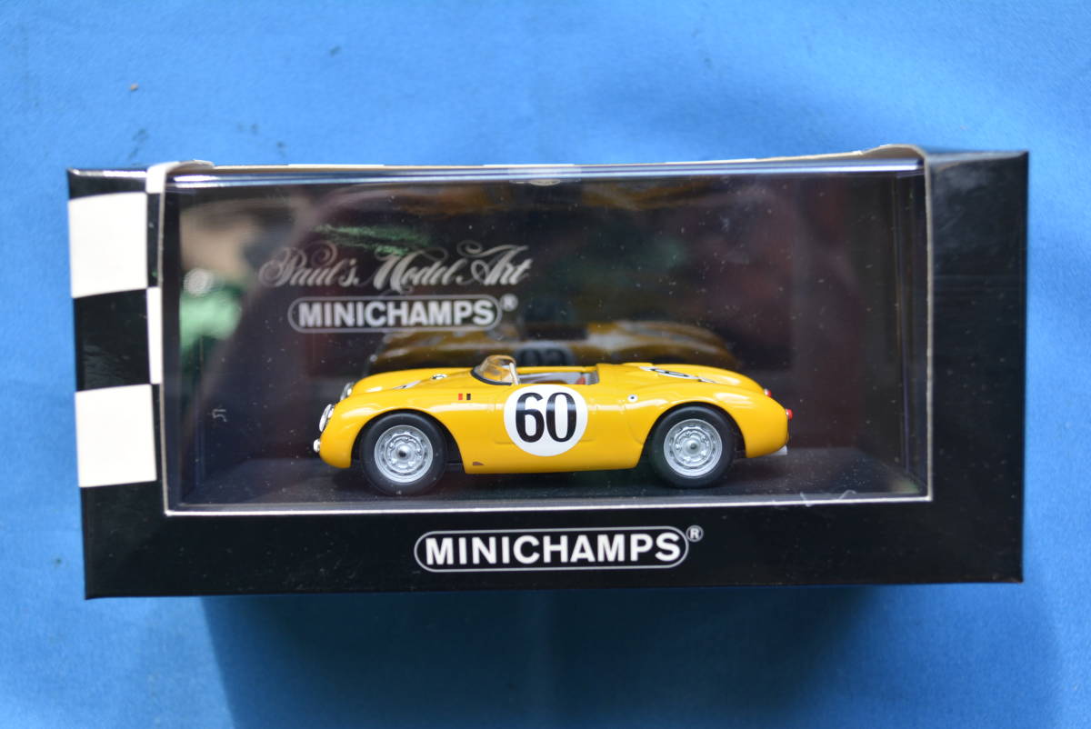 当時物 2,400個限定品 ミニチャンプス 1/43 Porsche 550A Spyder / ポルシェ 550A スパイダー(イエロー) 未使用品拍卖