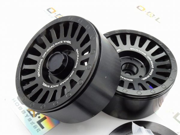 GRC製 GAX0143JD 黒 ホイールセット 2.2インチ TRX6TRX4 用 アキシャル タミヤ scx10 クローラー /ロッククローラー4本セット拍卖
