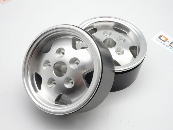 GRC製 GAX0143R シルバーホイールセット 2.2インチ TRX6TRX4 用 アキシャル タミヤ scx10 クローラー /ロッククローラー4本セット拍卖