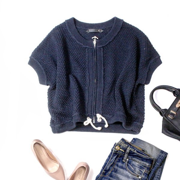 ☆☆ 美品 FORSTE フェアステ ☆☆ コットン100% ゆったり可愛い ジップアップ 厚手ニット 2号 M 春 夏 23A02拍卖