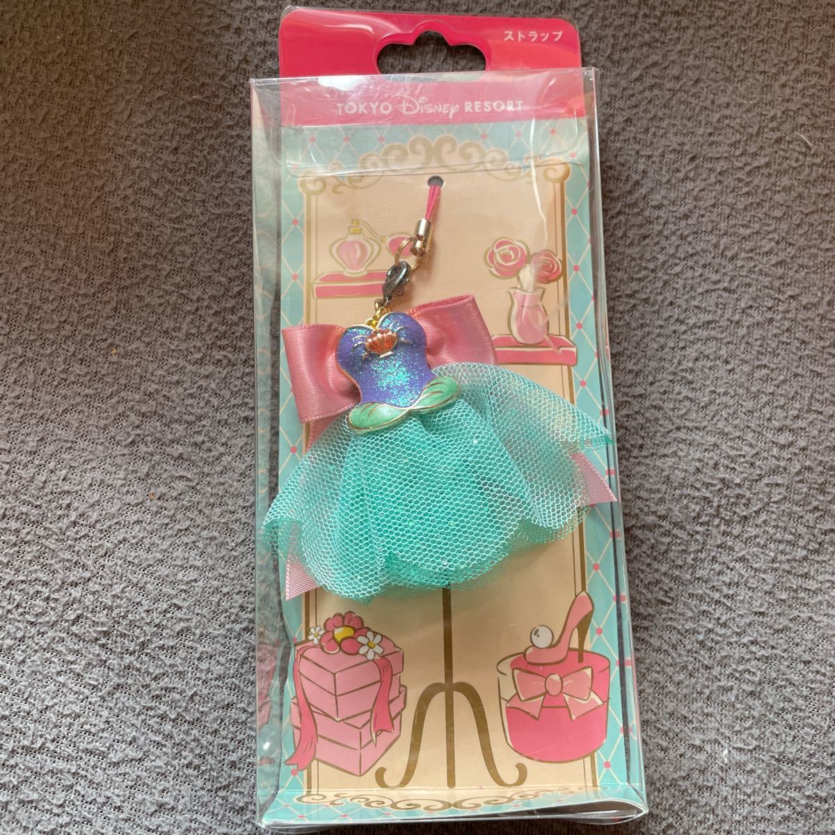 【送料無料】ディズニーシー購入 ディズニープリンセス アリエルのドレス ストラップ 人魚姫 TDS TDL拍卖