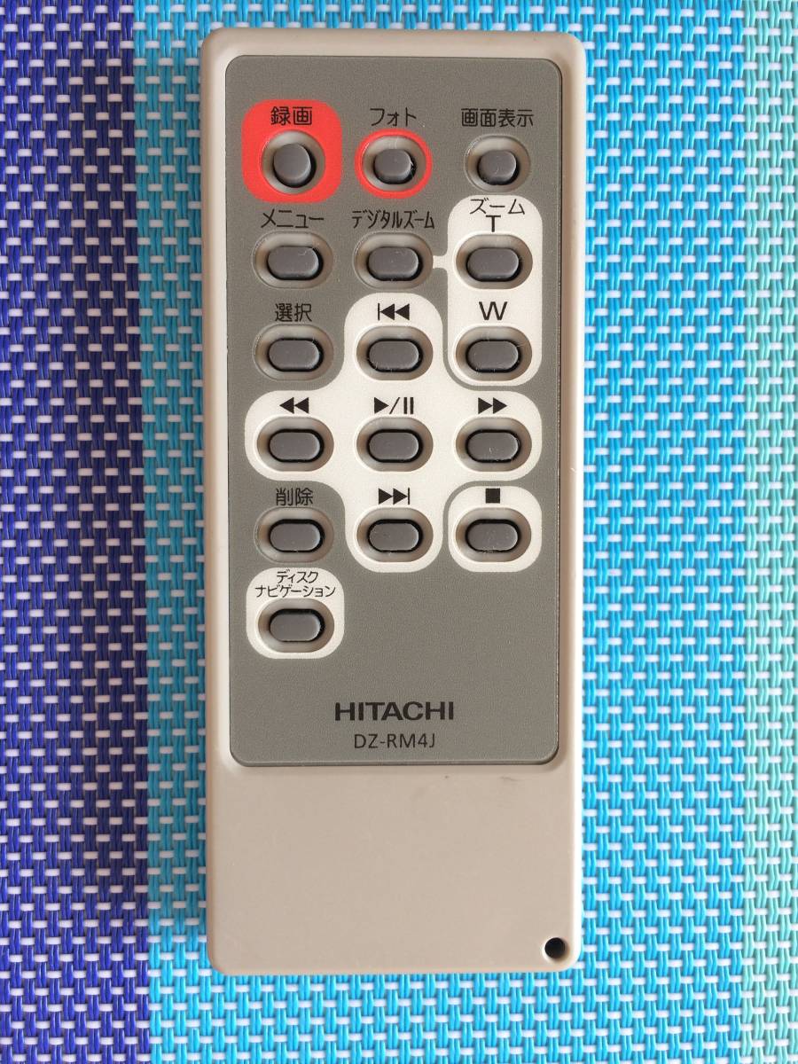 新品電池に交換★送料無料★HITACHI★日立★純正★ビデオカメラ用リモコン★DZ-RM4J★中古★動作品★返金保証あり★拍卖