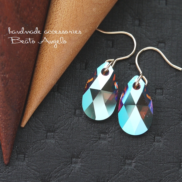 ◆+angelo+K14GF スワロフスキー 6106のピアス(p-017)ライトコラロドトパーズシマー シンプル 一粒 ドロップ 秋冬拍卖