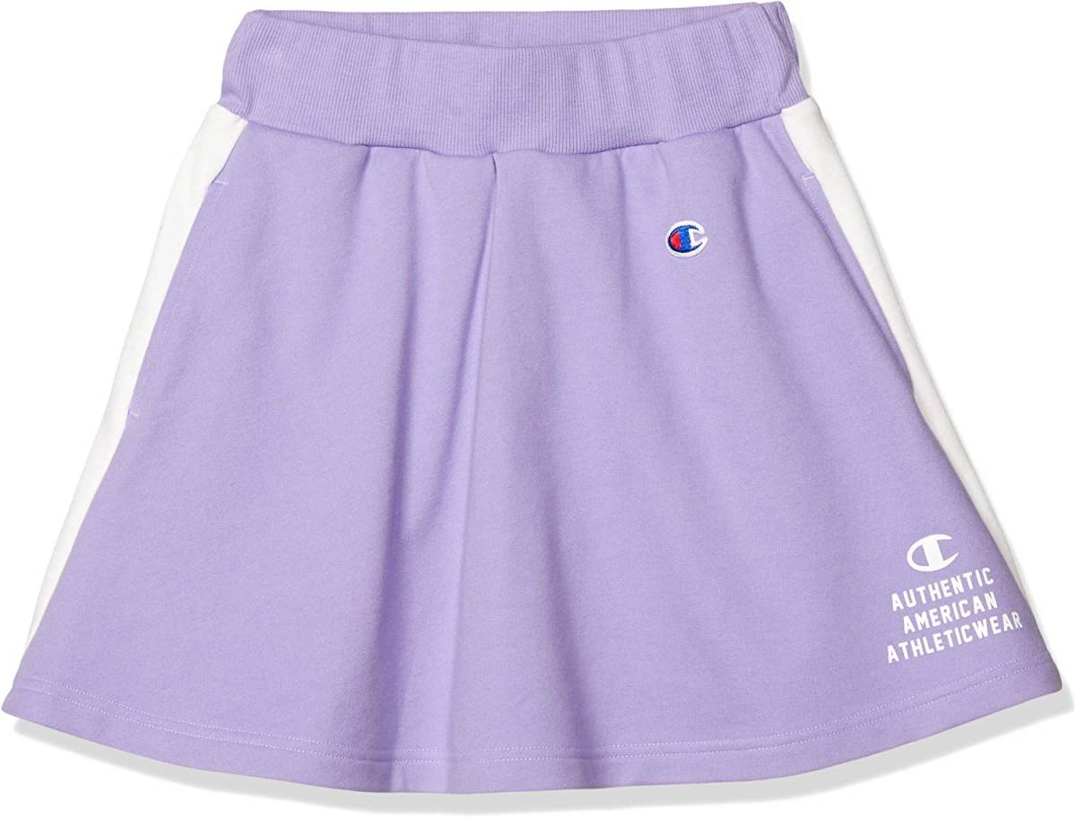 【KCM】Z-chmp-138-160★展示品★【Champion/チャンピオン】キッズ ジュニア スウェット サイドラインスカート CS6440 ラベンダー 160拍卖
