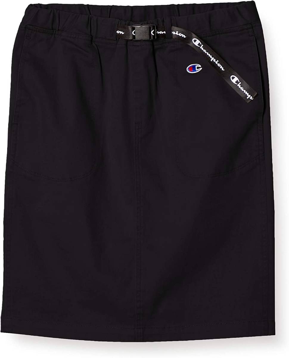 【KCM】Z-chmp-116-L★展示品★【Champion/チャンピオン】レディース コットンツイル タイトスカート CW-P207 ブラック サイズ L拍卖