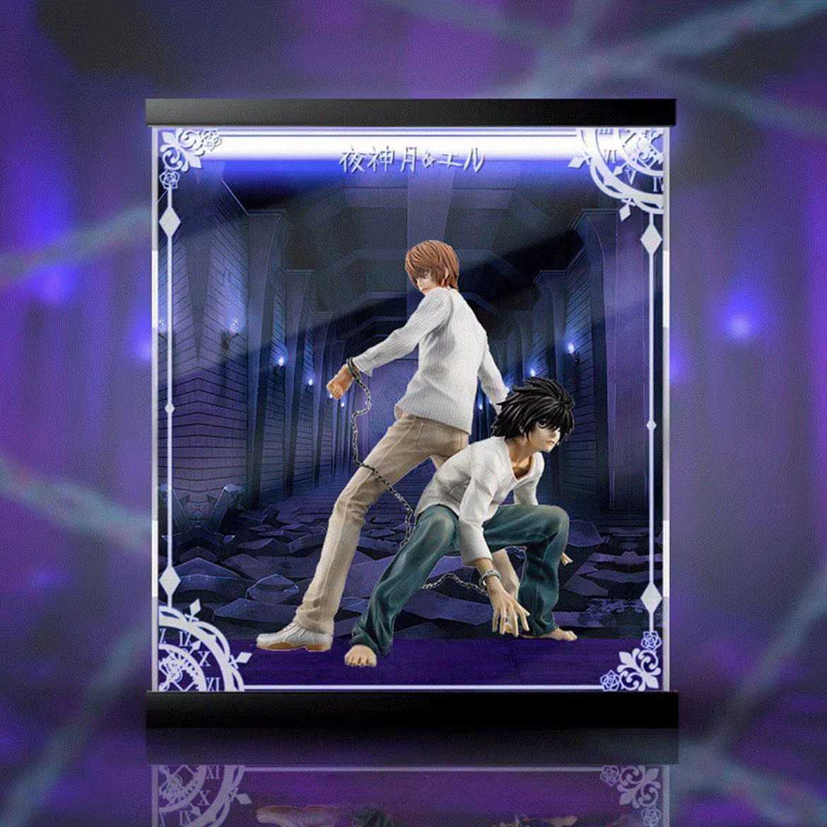 G.E.M.シリーズ DEATH NOTE デスノート 夜神月&L メガハウス ☆専用☆ フィギュアケース LED 照明 アクリル コレクション ショーケース拍卖