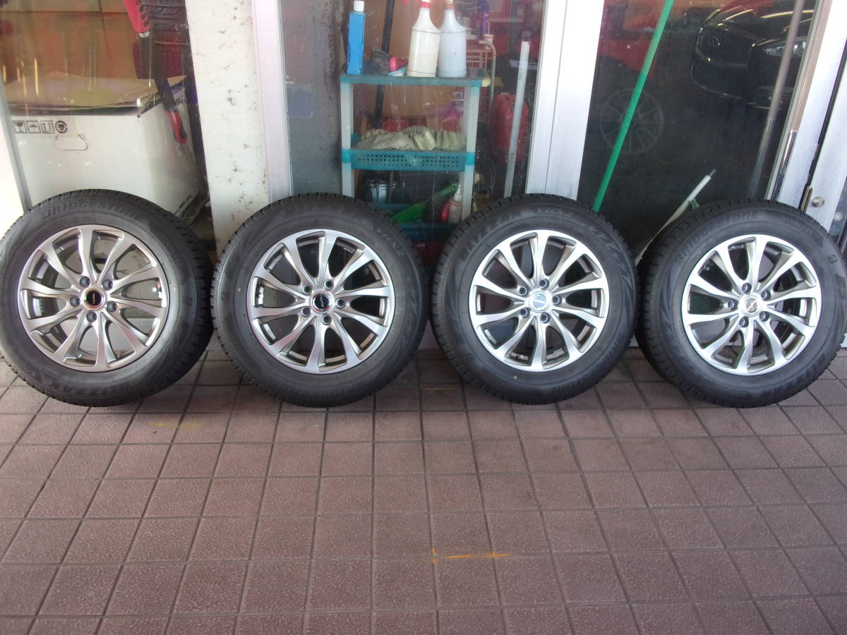 ♪S3077 2019年製 ブリヂストン VRX2 215/60R16 アルミホイールセット 中古品♪拍卖