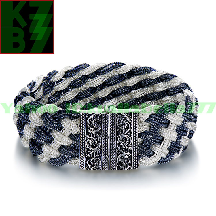 【永久豪華】メンズ シルバー ブレスレット 純銀 チェーン 覇気 彼氏 男性 記念日 誕生日 財運 男性 プレゼント アクセサリ★長20cm Q14拍卖