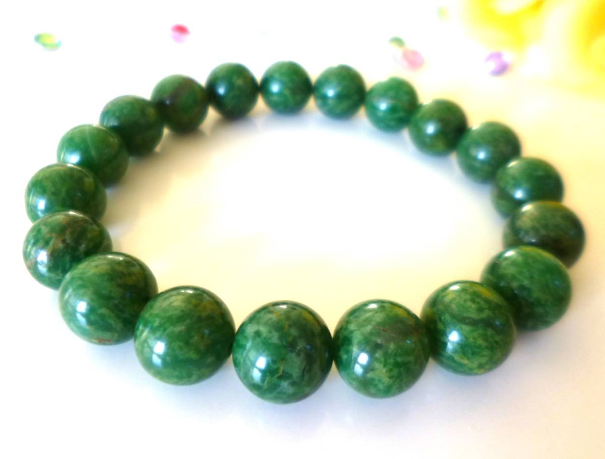 ☆疲労回復☆緊張緩和☆精神安定☆ ☆人間関係回復☆コミュニケーション能力☆ ☆天然グリーンクォーツ☆ ☆10mm☆ ☆16cm☆拍卖