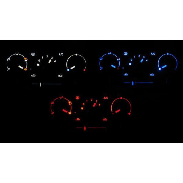 インプレッサスポーツワゴン GG2/GG3 前期 LEDエアコン照明セット! レッド マニュアルエアコン用拍卖