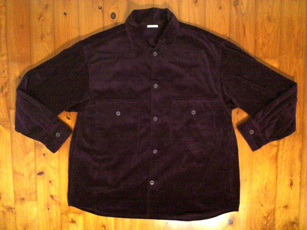 ☆ジーユー【GU】コーデュロイ CPOジャケット オーバーサイズ シャツジャケット XXL 紫拍卖