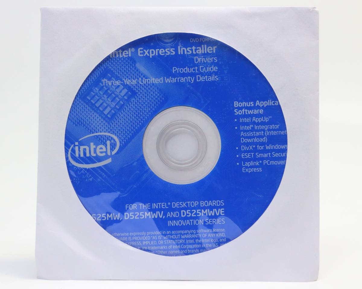 Intel Express Installer / ドライバ & ソフトウェアディスク / D525MW、MWV、MWVE用 送料無料拍卖