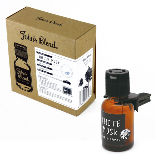 John's Blend クリップディフューザー ホワイトムスク ジョンズブレンド 車用芳香剤 エアコンルーバー取付 ノル OA-JON-20-1 ht拍卖