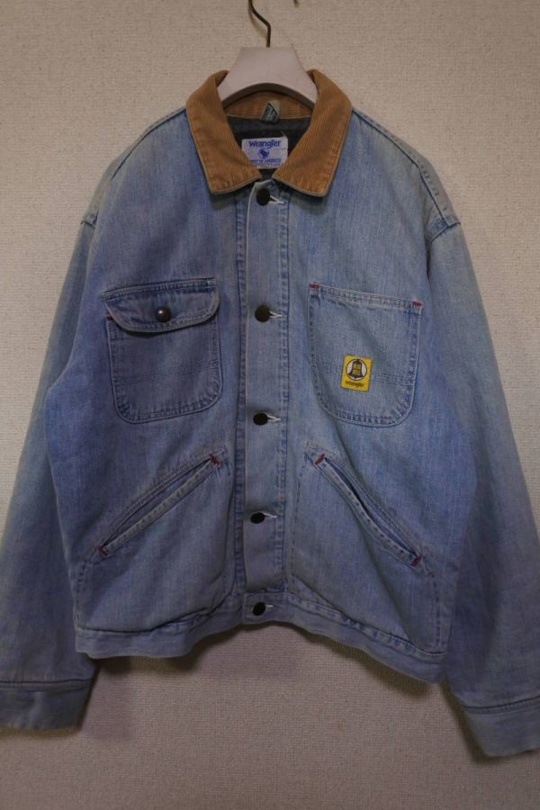 80's Wrangler BLUE BELL ラングラー ブルーベル デニムジャケット 裏地ブランケット size L インディゴ 日本製拍卖