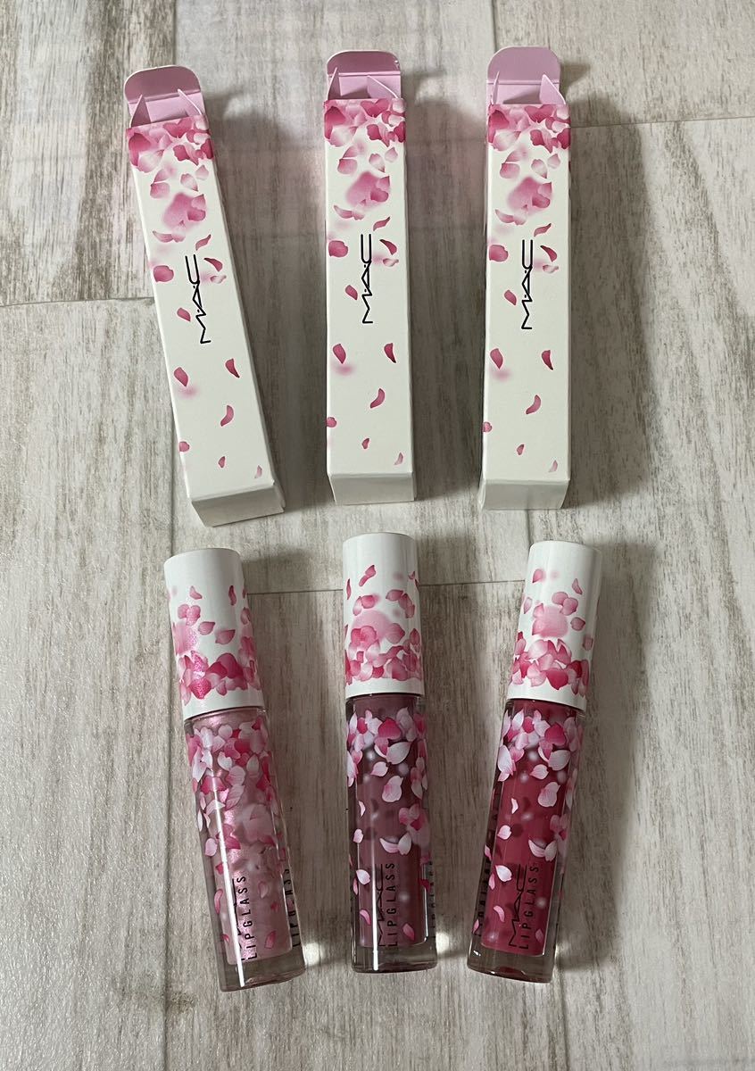 M・A・C マック リップガラス 3本セット フォー ザ フリル オブ イット チェリー モチ ハートメルター リップグロス MAC拍卖