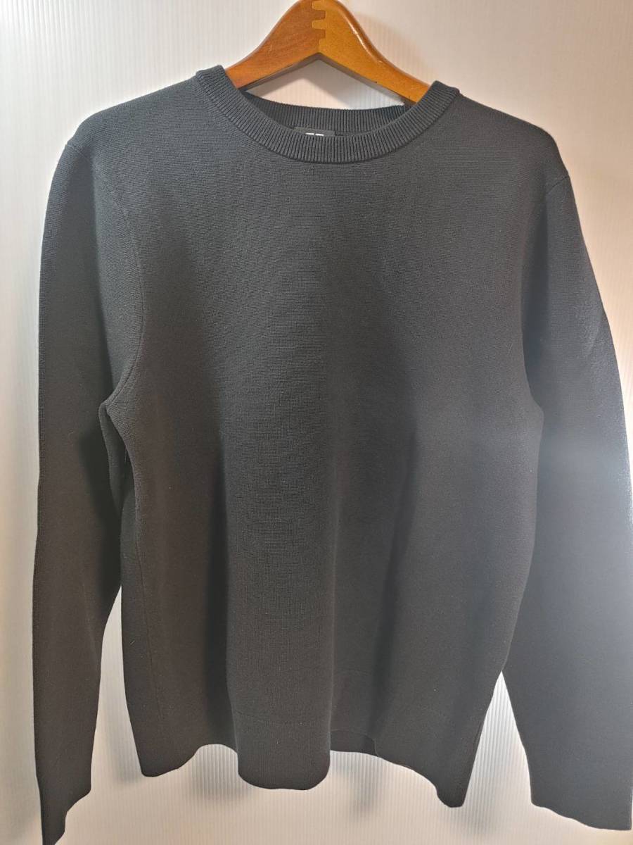 美品の方 ユニクロ UNIQLO メンズ ニット ブラック L拍卖