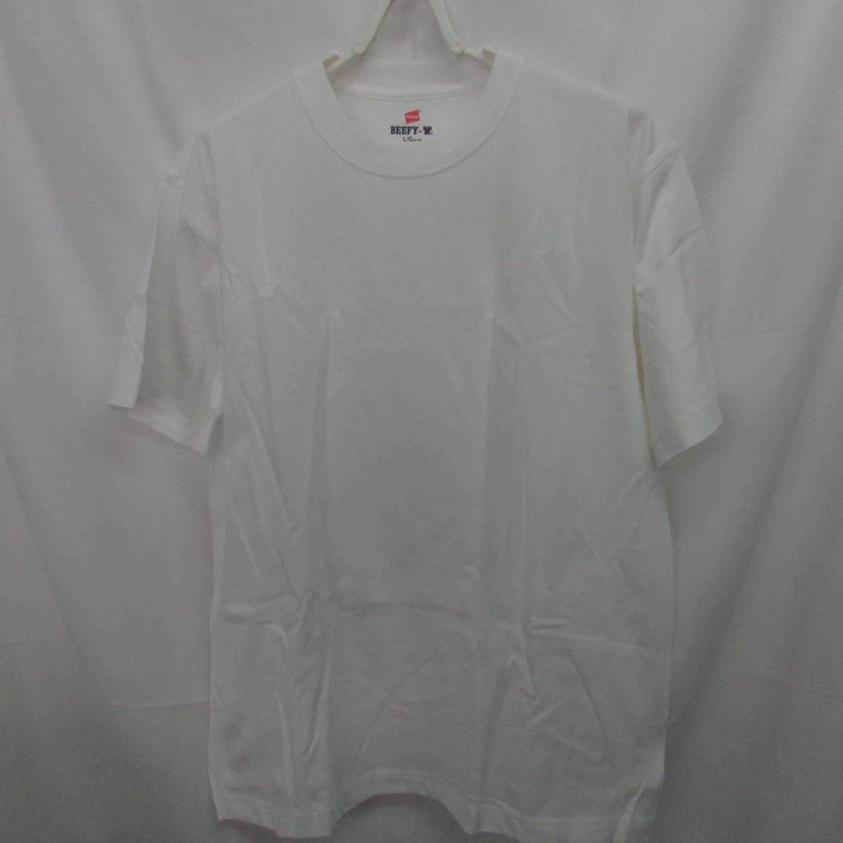 88-00420 送料無料 【アウトレット品】 Hanes ヘインズ ビーフィー Tシャツ 2枚組 半袖 メンズ Lサイズ ホワイト拍卖