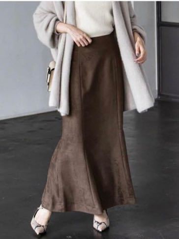 noble ノーブル スピック フェイク レザー スウェード マーメイドスカートS ロングスカート マキシスカート フレアスカート拍卖