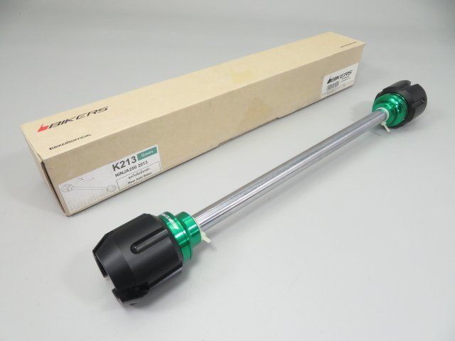 ☆Ninja250 EX250L BIKERS リア アクスルスライダー 緑 k213 (2)拍卖